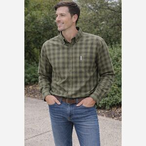 Columbia Outdoor Men’s Size L Green Plaid Button Down Classic Shirt LS Casual